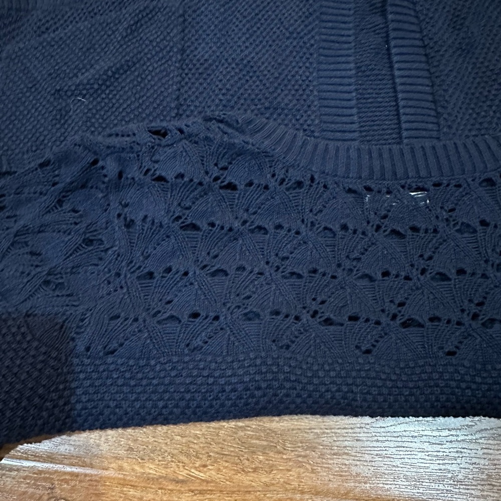 Maurices Blue Lace-Up Cardigan Sweater - Picture 5 of 7
